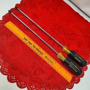 2X Klein Tools Phillips & FlatHead Screwdriver 603-10"-2PT 605-10" Both 13" Long
